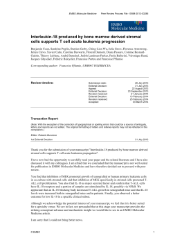 Interleukin-18 produced by bone marrow derived stromal cells