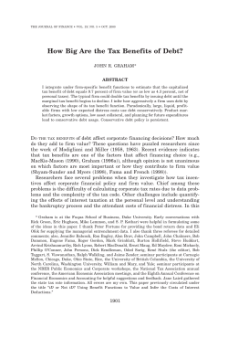 How Big Are the Tax Benefits of Debt?