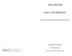 The Ohlone Back From Extinction