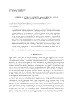 MODELING OF SHAPE MEMORY ALLOY SPRINGS USING A