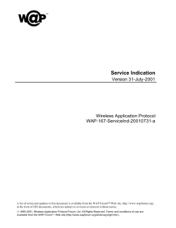Service Indication - Open Mobile Alliance