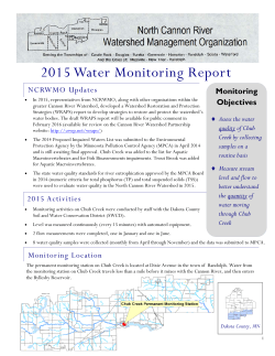 2015 Water Monitoring Report - Dakota County Soil and Water