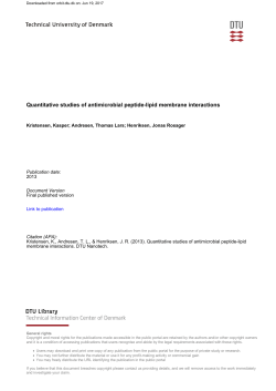 Quantitative studies of antimicrobial peptide