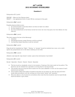 ap&reg; latin 2013 scoring guidelines