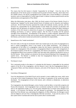 Notes on Constitutions of the Church 1. Quoad Omnia. This means