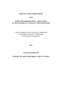 eskinita and other poems and form