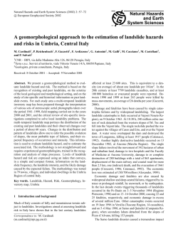 A geomorphological approach to the estimation of landslide hazards