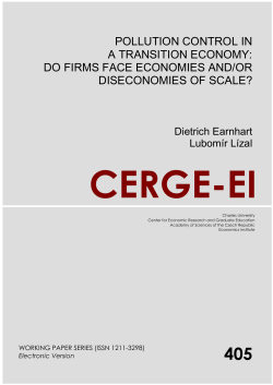 do firms face economies and/or diseconomies of scale? - cerge-ei