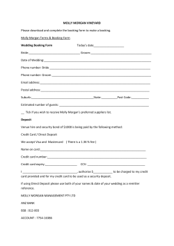 MOLLY MORGAN VINEYARD Please and complete the