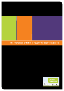 The Prevention or Relief of Poverty for the Public Benefit