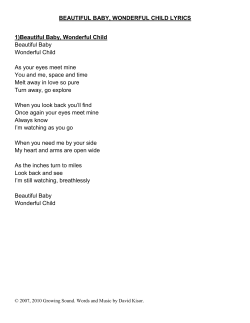 beautiful baby, wonderful child lyrics