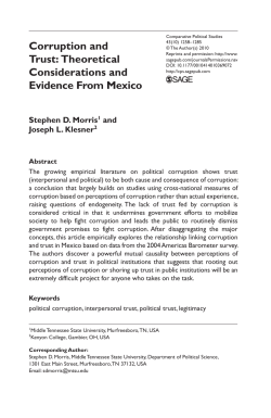 Corruption and Trust: Theoretical