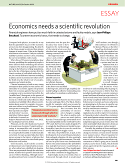 Economics needs a scientific revolution ESSAY