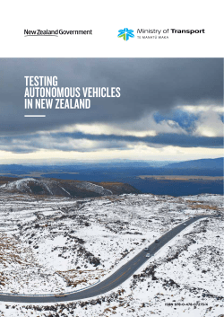 PDF on Testing Autonomous Vehicles in New Zealand