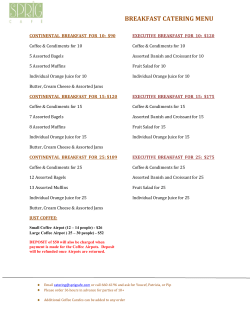 Catering Menu