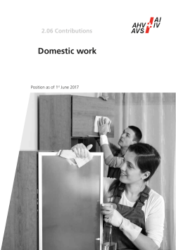 Domestic work - Informationsstelle AHV/IV