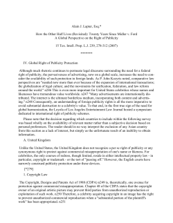 Alain J. Lapter, Esq.* How the Other Half Lives (Revisited): Twenty