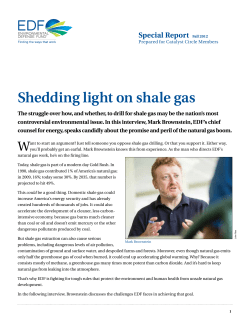 Shedding light on shale gas - Environmental Defense Fund
