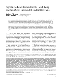 Signaling Alliance Commitments