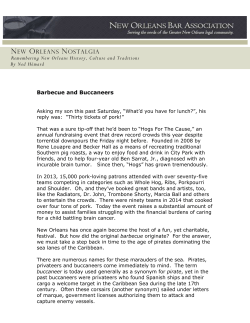 Barbecue and Buccaneers - New Orleans Bar Association