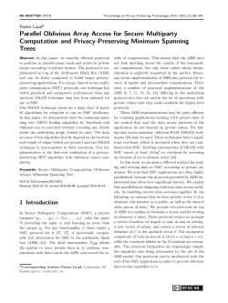Parallel Oblivious Array Access for Secure Multiparty Computation