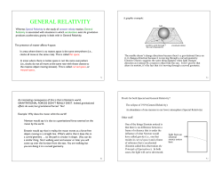 General Relativity PowerPoint