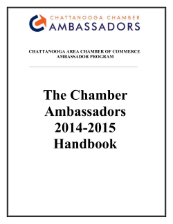 The Chamber Ambassadors 2014-2015 Handbook