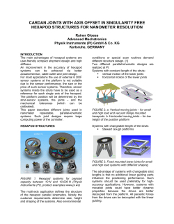 Cardan Joints with Axis Offset in Singularity Free Hexapod