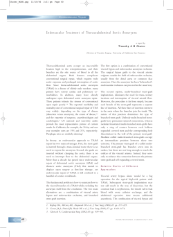 Endovascular Treatment of Thoracoabdomindal Aortic Aneurysms