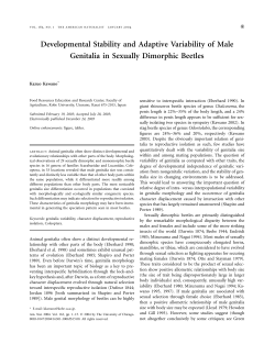 Developmental Stability and Adaptive Variability