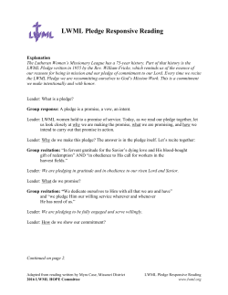 LWML Pledge Responsive Reading