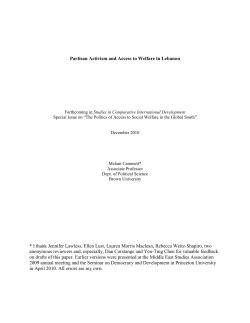 Chapter 4: Political Behavior and Access to Welfare