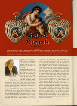 f-yne success and devel- J opment of painting on enamel in Geneva