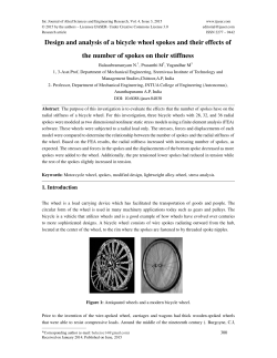 Design and analysis of a bicycle wheel spokes and their effects of