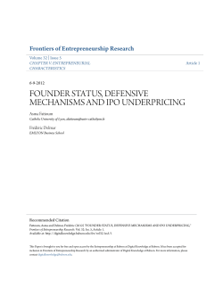 founder status, defensive mechanisms and ipo underpricing