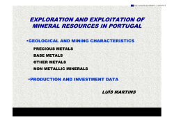 Exploration and exploitation of mineral resources in Portugal