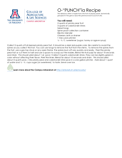 O-&ldquo;PUNCH&rdquo;ia Recipe - Linking Edible Arizona Forests