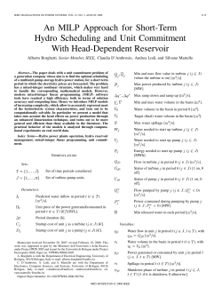 An MILP Approach for Short-Term Hydro Scheduling and Unit
