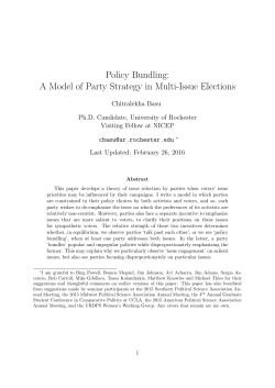 Policy Bundling: A Model of Party Strategy in Multi