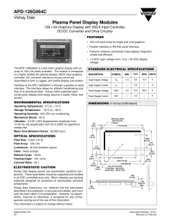 APD-128G064C Plasma Panel Display Modules