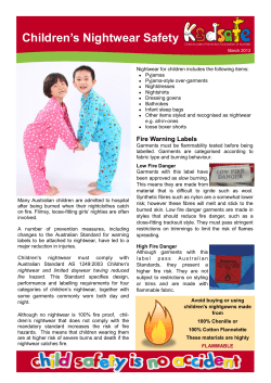 Children`s Nightwear Safety