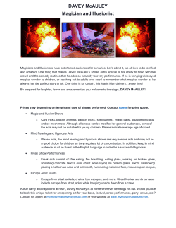 DAVEY McAULEY Magician and Illusionist