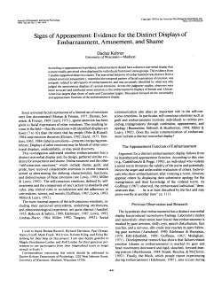 Signs of Appeasement: Evidence for the Distinct