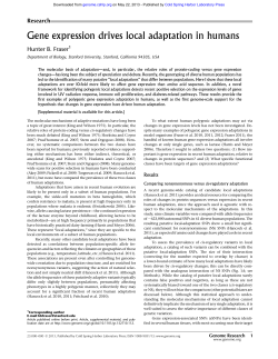 Gene expression drives local adaptation in humans