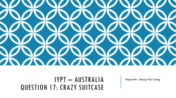 IYPT – Australia Question 17: Crazy Suitcase