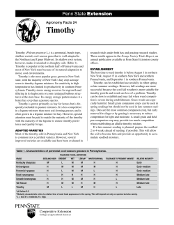 Timothy - Penn State Extension