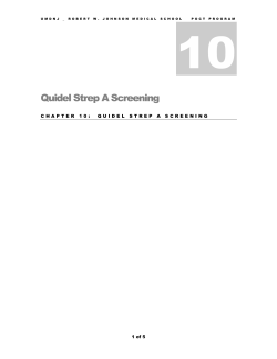 Quidel Strep A Screening