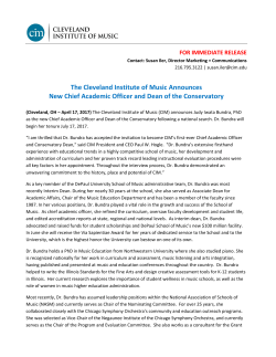 press release - Cleveland Institute of Music