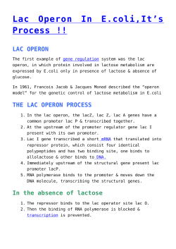 lac operon - Biology Notes Help