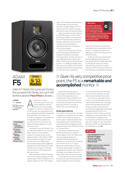 Given its very competitive price point, the F5 is a remarkable and